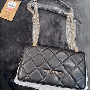 Valentino Black Quilted Crossbody Bag